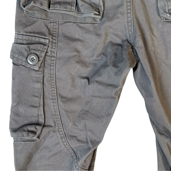 90's Style Match Gray Cargo Utility Pocketed Urban Cotton Pants - Picture 8 of 9